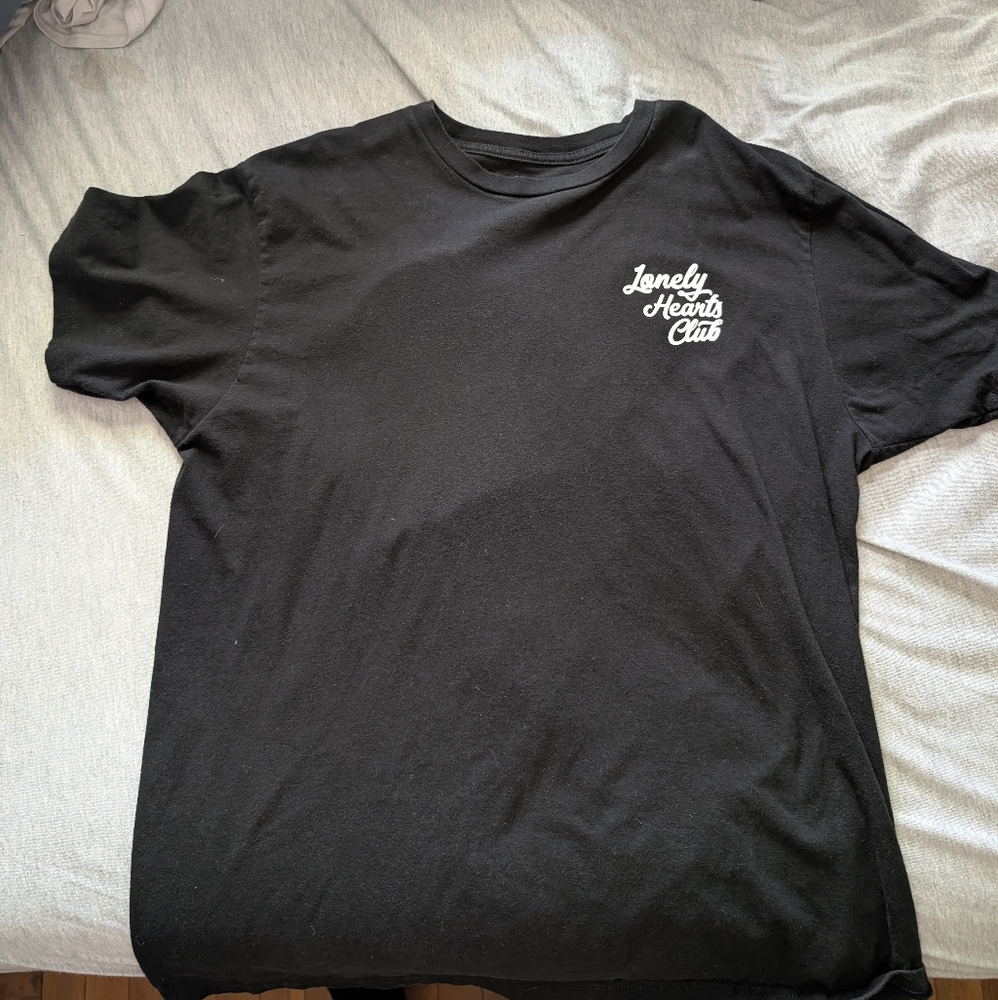Lonely Hearts Black Skeleton T-Shirt